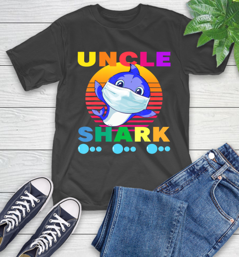 Nurse Shirt Vintage Uncle Shark Wearing Medical Mask Virus Protection T Shirt T-Shirt