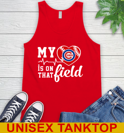 MLB My Heart Is On That Field Baseball Sports Chicago Cubs Tank Top 5