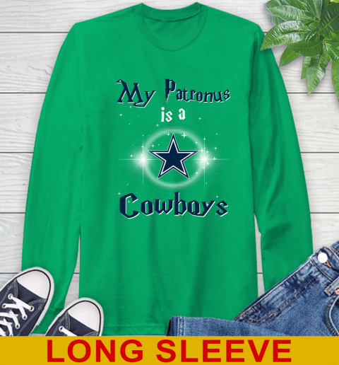 NFL Football Harry Potter My Patronus Is A Dallas Cowboys Long Sleeve T-Shirt 8