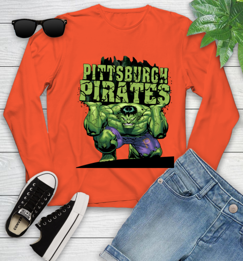 Pittsburgh Pirates MLB Baseball Incredible Hulk Marvel Avengers Sports Youth Long Sleeve 4