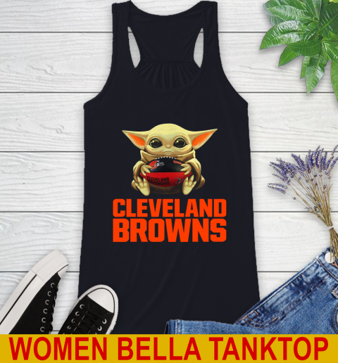 NFL Football Cleveland Browns Baby Yoda Star Wars Shirt Racerback Tank 10