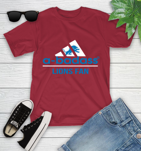 Detroit Lions NFL Football A Badass Adidas Adoring Fan Sports Youth T-Shirt 14