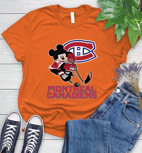 NHL Montreal Canadiens Mickey Mouse Disney Hockey T Shirt Women's T-Shirt 4