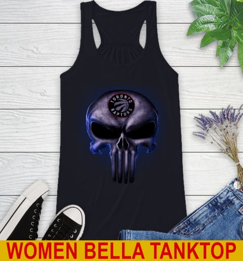 Toronto Raptors NBA Basketball Punisher Skull Sports Racerback Tank 8