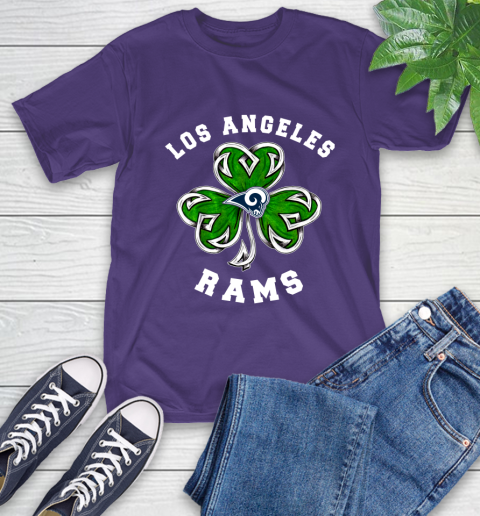 NFL Los Angeles Rams Three Leaf Clover St Patrick's Day Football Sports T-Shirt 5