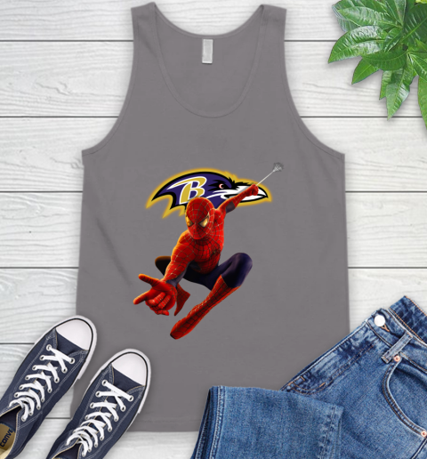 NFL Spider Man Avengers Endgame Football Baltimore Ravens Tank Top 7