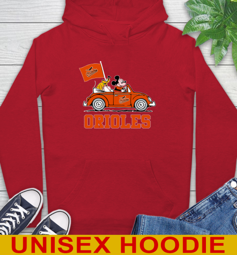 MLB Baseball Baltimore Orioles Pluto Mickey Driving Disney Shirt Hoodie 10