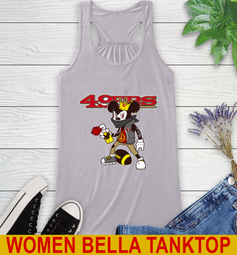San Francisco 49ers NFL Football Mickey Peace Sign Sports Racerback Tank 5