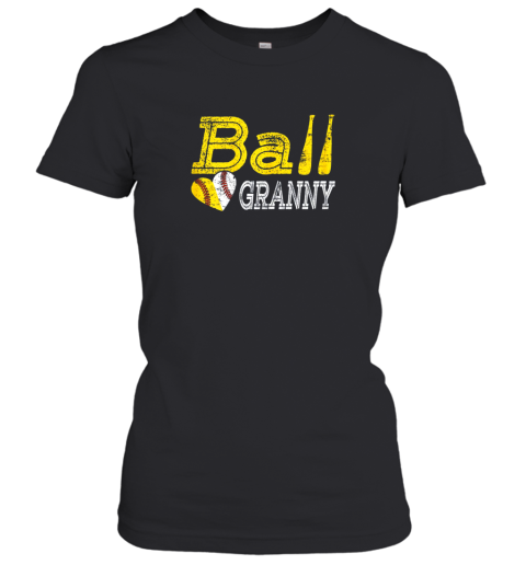 Baseball Softball Ball Heart Granny Shirt Mother's Day Gifts Women's T-Shirt