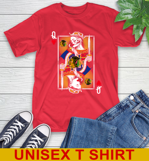 NHL Hockey Chicago Blackhawks The Queen Of Hearts Card Shirt T-Shirt 12