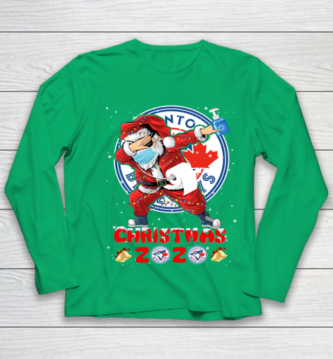 Toronto Blue Jays Funny Santa Claus Dabbing Christmas 2020 MLB Youth Long Sleeve 4