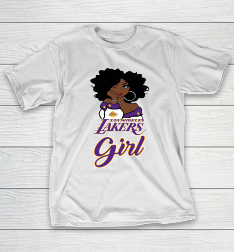 NBA Los Angeles Lakers Women's Vintage Solid Short Sleeve V-Neck T
