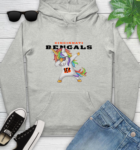 Cincinnati Bengals NFL Football Funny Unicorn Dabbing Sports Youth Hoodie
