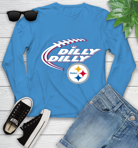 NFL Pittsburgh Steelers Dilly Dilly Football Sports Youth Long Sleeve 7