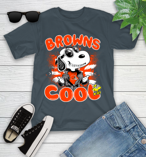 NFL Football Cleveland Browns Cool Snoopy Shirt Youth T-Shirt 9