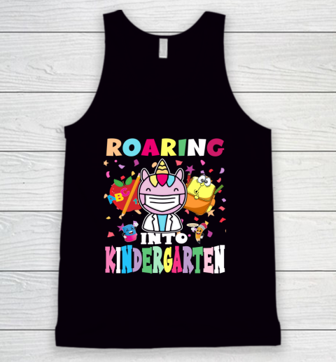 Back to school shirt Roaring into kinderGarten Tank Top