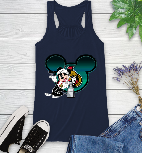 NHL Ottawa Senators Stanley Cup Mickey Mouse Disney Hockey T Shirt Racerback Tank 12