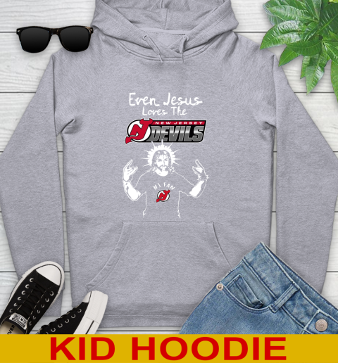 New Jersey Devils NHL Hockey Even Jesus Loves The Devils Shirt Youth Hoodie 6