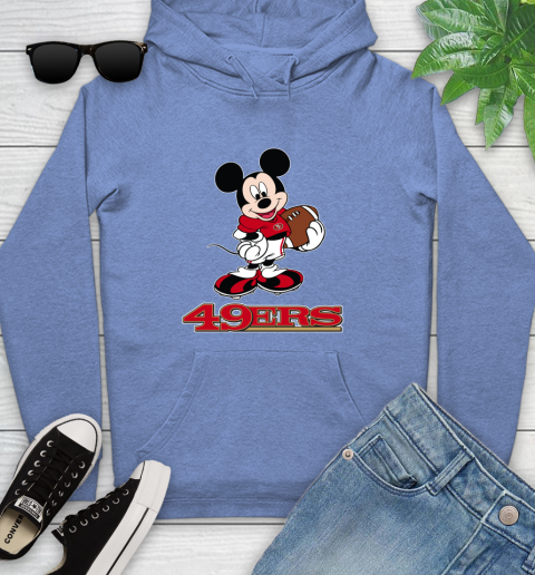 NFL Football San Francisco 49ers Cheerful Mickey Mouse Shirt Youth Hoodie 11