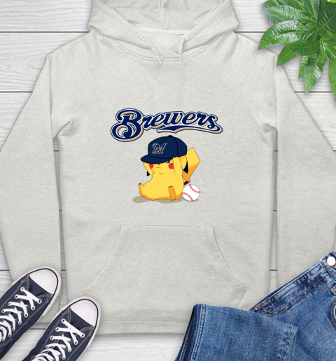 MLB Pikachu Baseball Sports Milwaukee Brewers Hoodie 12