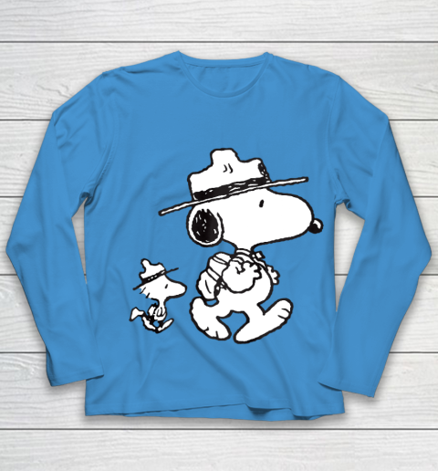 Funny Snoopy Woodstock Camping Youth Long Sleeve 4