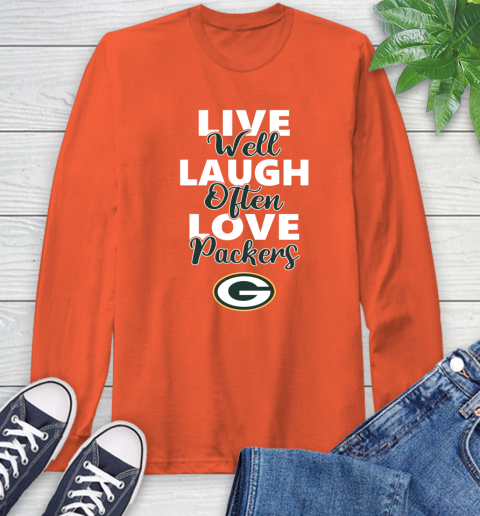 NFL Football Green Bay Packers Live Well Laugh Often Love Shirt Long Sleeve T-Shirt 5 NFL Football Green Bay Packers Live Well Laugh Often Love Shirt Long Sleeve T-Shirt - Image 5