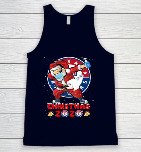Texas Rangers Funny Santa Claus Dabbing Christmas 2020 MLB Tank Top 2