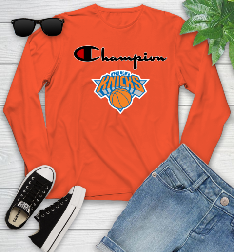 NBA Basketball New York Knicks Champion Shirt Youth Long Sleeve 2