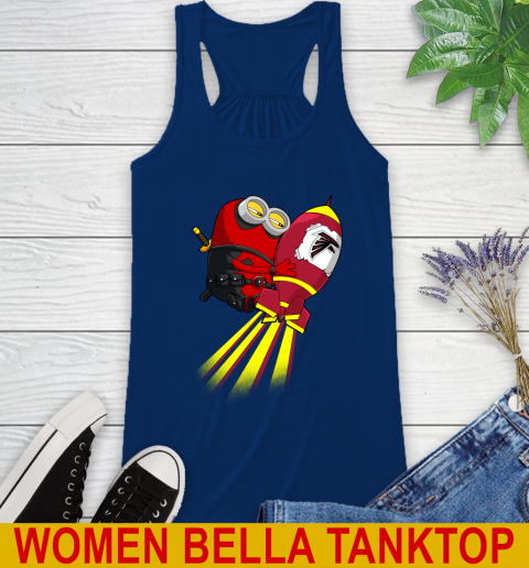 NFL Football Atlanta Falcons Deadpool Minion Marvel Shirt Racerback Tank 7