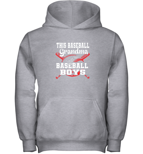 xclq this baseball grandma loves her baseball boys youth hoodie 43 front sport grey