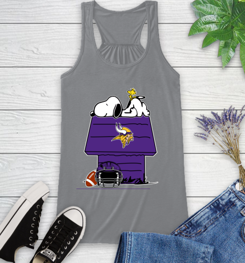Minnesota Vikings NFL Football Snoopy Woodstock The Peanuts Movie Racerback Tank 5