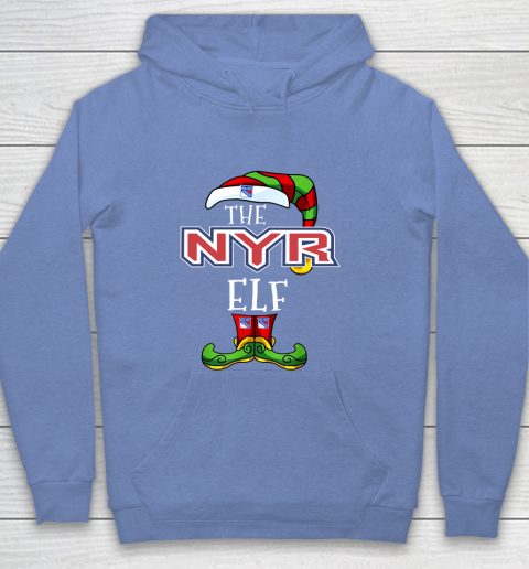 New York Rangers Christmas ELF Funny NHL Youth Hoodie 8