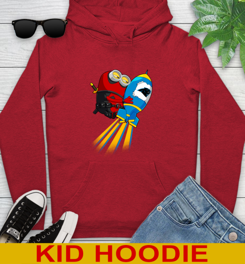 NFL Football Carolina Panthers Deadpool Minion Marvel Shirt Youth Hoodie 11