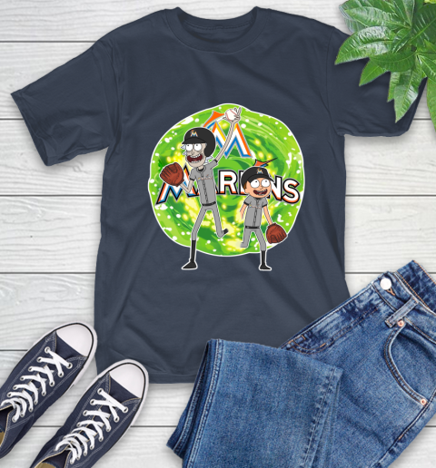 MLB Miami Marlins Rick And Morty Baseball Sports T-Shirt 4