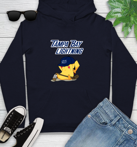 NHL Pikachu Hockey Sports Tampa Bay Lightning Youth Hoodie 4