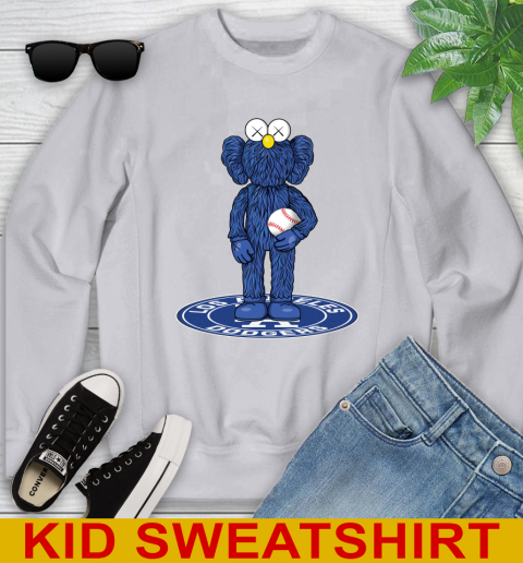 MLB Baseball Los Angeles Dodgers Kaws Bff Blue Figure Shirt Youth Sweatshirt 4