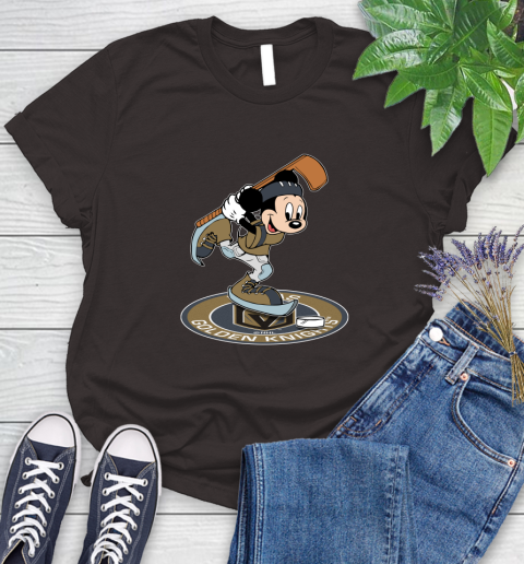 NHL Hockey Vegas Golden Knights Cheerful Mickey Disney Shirt Women's T-Shirt 9