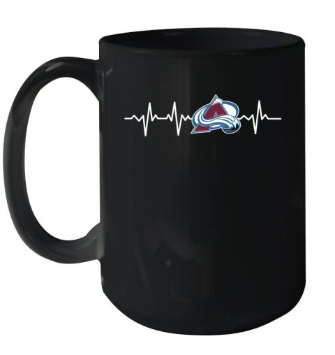 Colorado Avalanche NHL Hockey Heart Beat Shirt Ceramic Mug 15oz