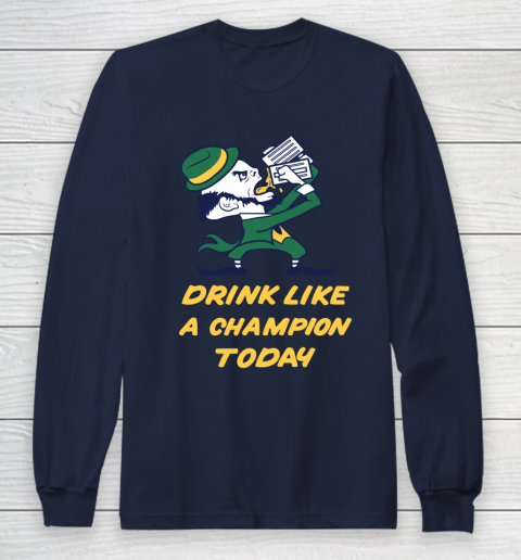 Beer Lover Funny Shirt Drink Like A Champion Today Long Sleeve T-Shirt 2