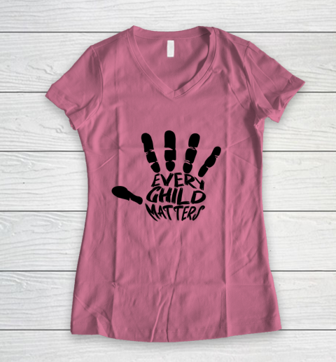 Every Child Matters Indigenous Education Orange Day Women's V-Neck T-Shirt 7