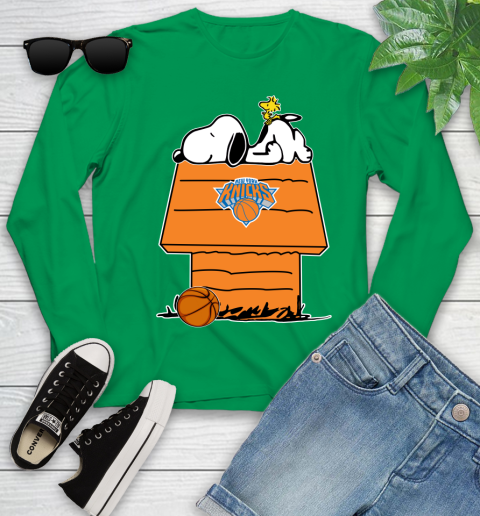 New York Knicks NBA Basketball Snoopy Woodstock The Peanuts Movie Youth Long Sleeve 6