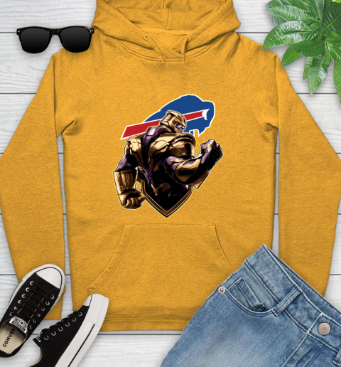 NFL Thanos Avengers Endgame Football Sports Buffalo Bills Youth Hoodie 3
