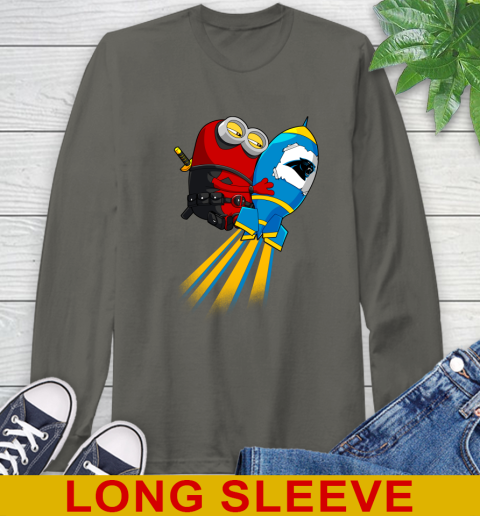 NFL Football Carolina Panthers Deadpool Minion Marvel Shirt Long Sleeve T-Shirt 10