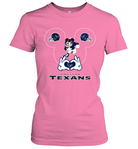 I Love The Texans Mickey Mouse Houston Texans Women's T-Shirt 