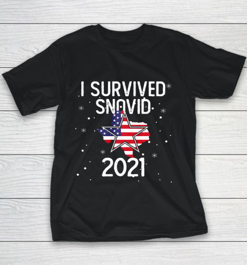 I Survived Snovid 2021 Texas Snowstorm Youth T-Shirt