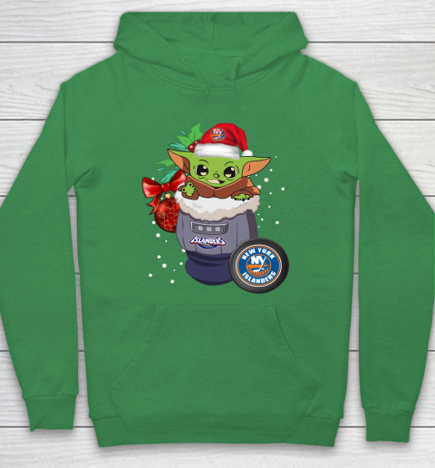 New York Islanders Christmas Baby Yoda Star Wars Funny Happy NHL Hoodie 8