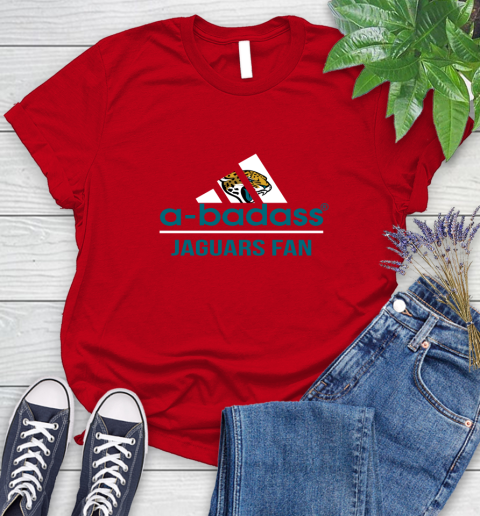 Jacksonville Jaguars NFL Football A Badass Adidas Adoring Fan Sports Women's T-Shirt 13