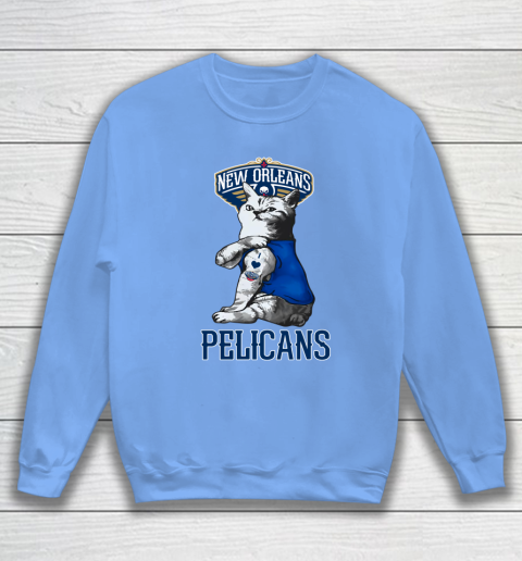 NBA Basketball My Cat Loves New Orleans Pelicans Sweatshirt 8