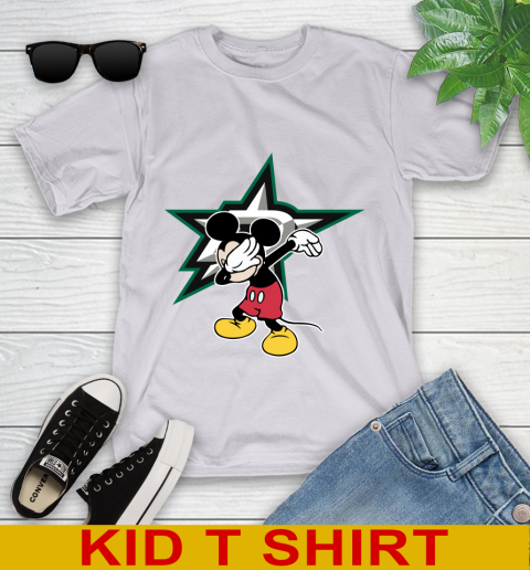 Dallas Stars NHL Hockey Dabbing Mickey Disney Sports Youth T-Shirt 5