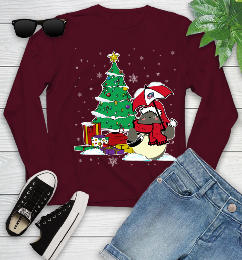 Columbus Blue Jackets NHL Hockey Cute Tonari No Totoro Christmas Sports Youth Long Sleeve 6